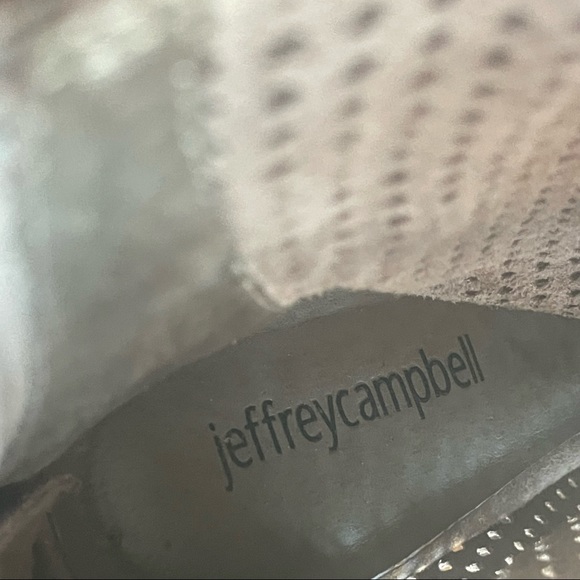 Jeffrey Campbell Jenelle Taupe Suede Laser Cut Bootie - Picture 6 of 7
